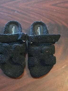 3 For $40 Black Fuzzy Slide Slippers/shoes for Women